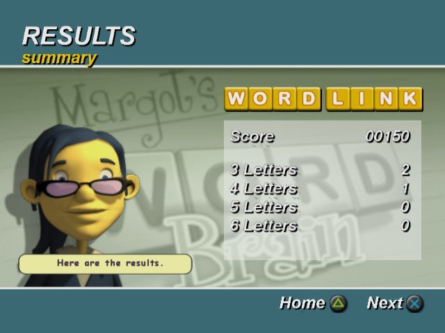 Margot's Word Brain screenshot 3 for Wii